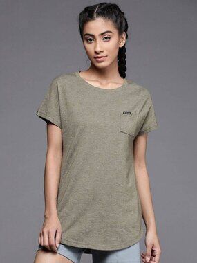 Columbia Women's Green Heather Slim-Fit Cades Cape Short-Sleeve T-Shirt Size L